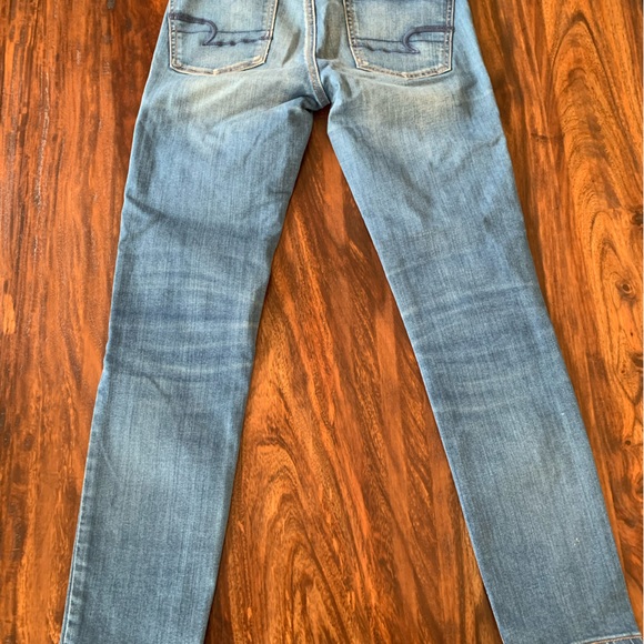 American Eagle Jeans Womens Size 0 Short Blue Super Stretch Jegging AEO Denim - Picture 8 of 8